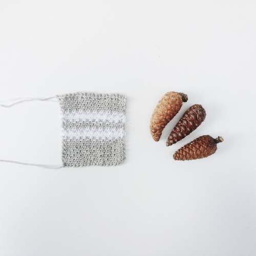minimal white and brown knit textile knit